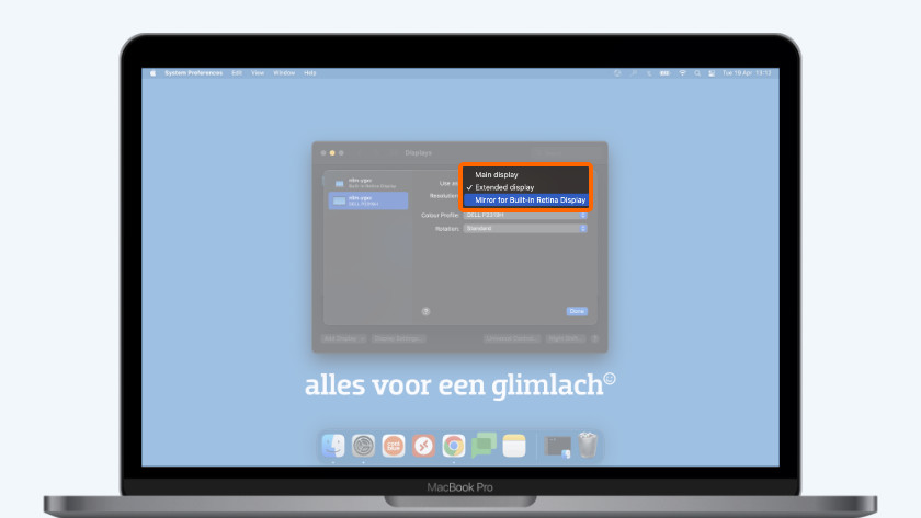 Bildschirme anzeigen macOS