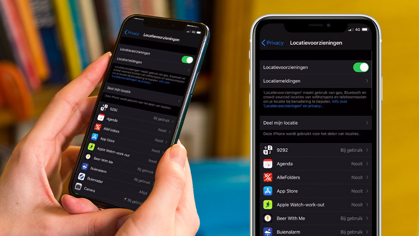 Stelle sicher, dass die "Ortungsdienste" aktiviert sind.