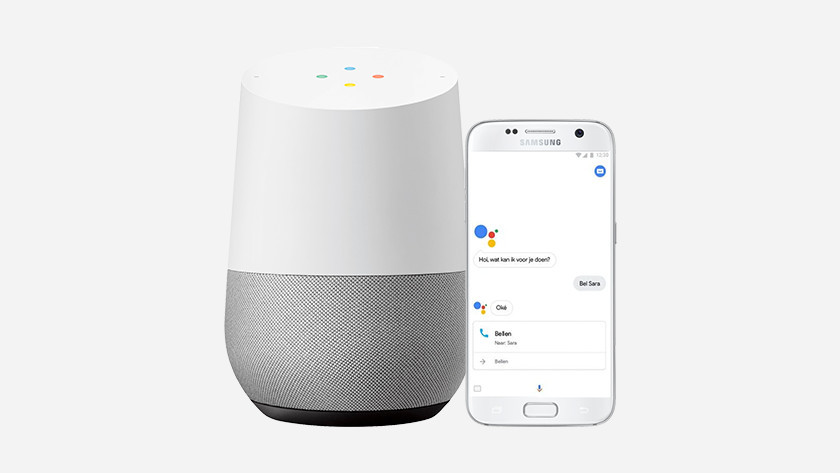 Google Assistant in use