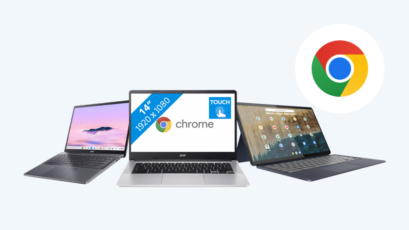 3 Chromebook models side by side.