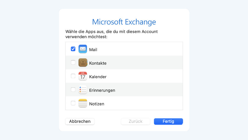 E-Mail mit Microsoft Exchange verwenden