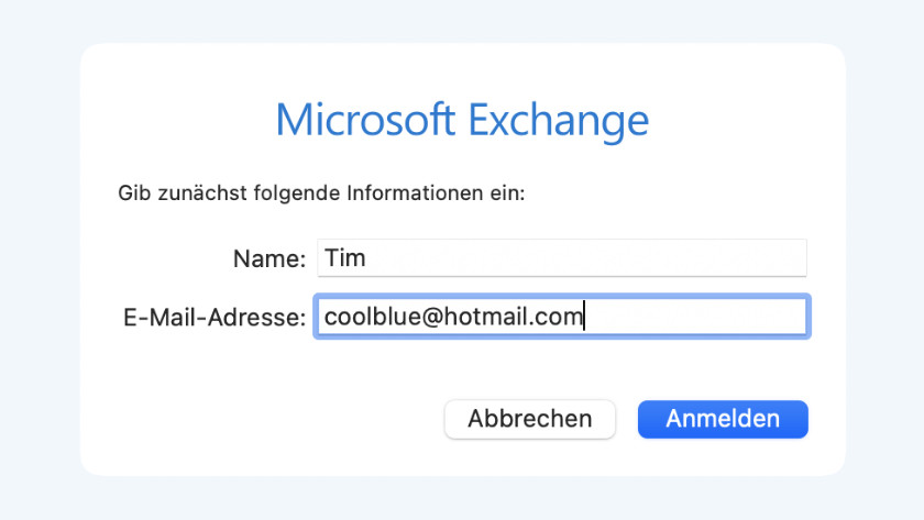 E-Mail-Adresse eingeben