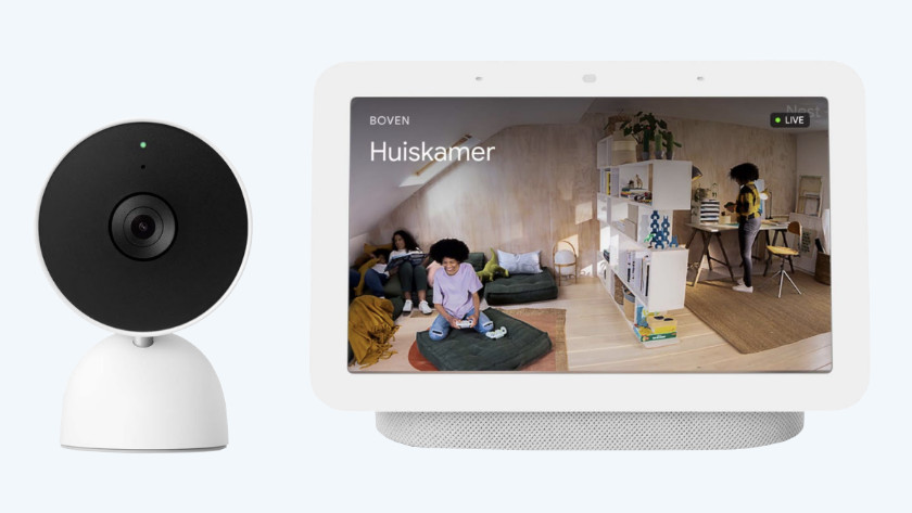 Google Nest Überwachungskamera mit Bild auf Google Nest Hub 2