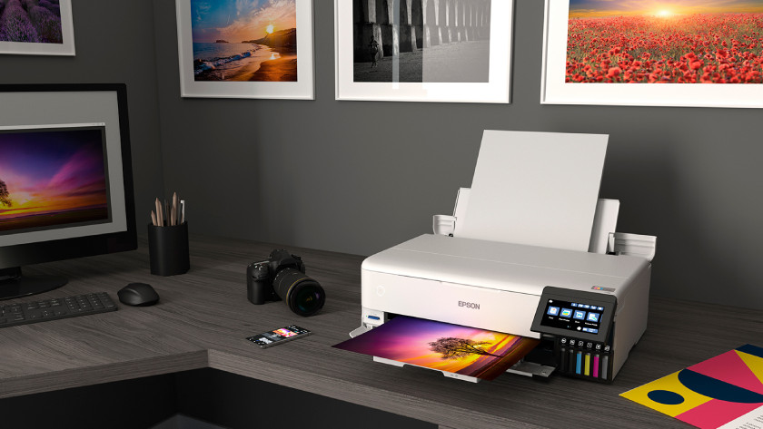 Epson Fotodrucker, der ein Foto druckt