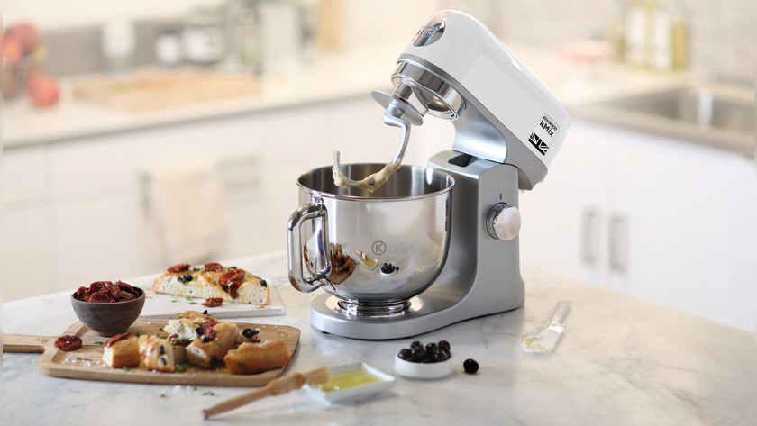 White Kenwood stand mixer