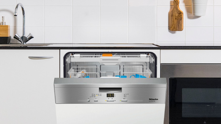 Semi-integrated dishwasher