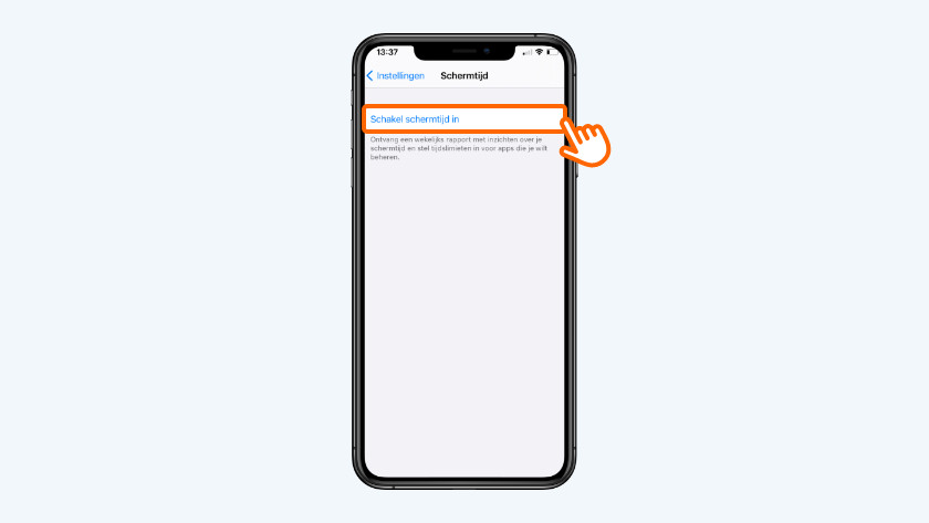 Tippe auf "Bildschirmzeit aktivieren".