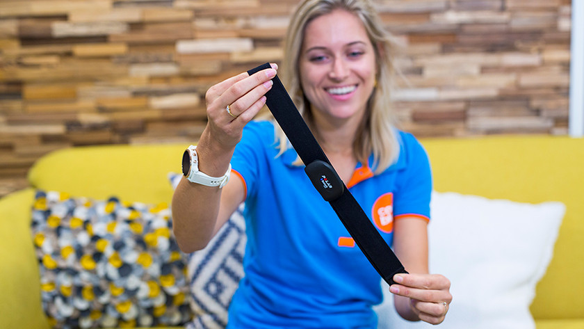 Herzfrequenzgurt am Arm