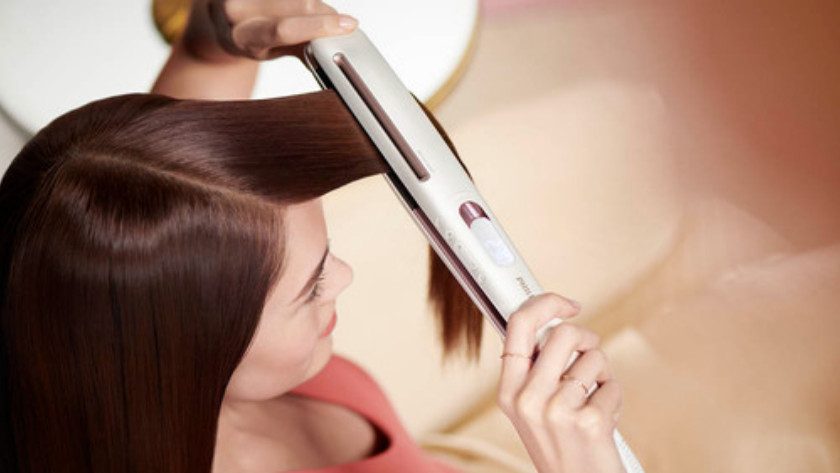 Hair straightener hair straightening