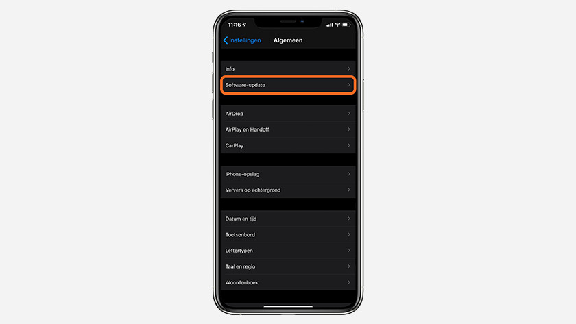Choose 'Software Update'