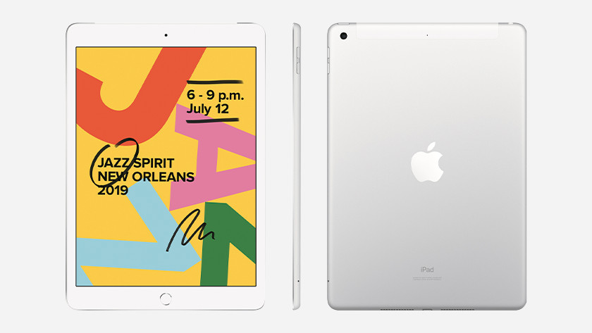 iPad 2019 front, back, and side