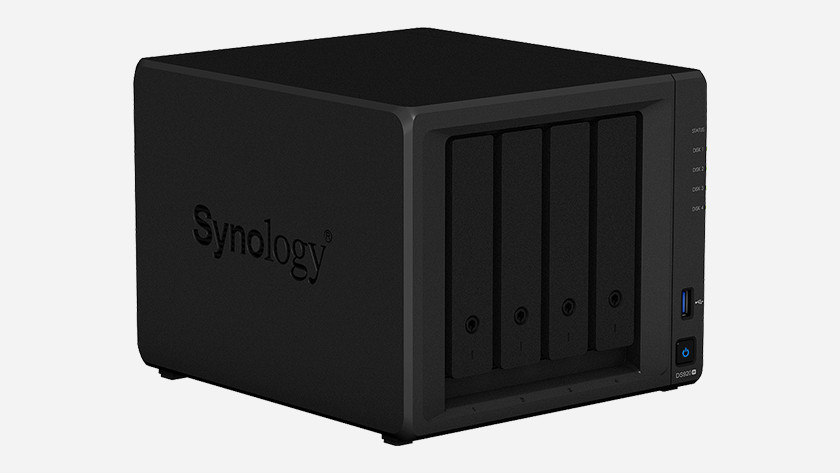 DS920+ seen from the side.