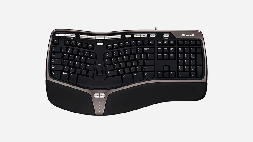 Ergonomic keyboard with wrist rest