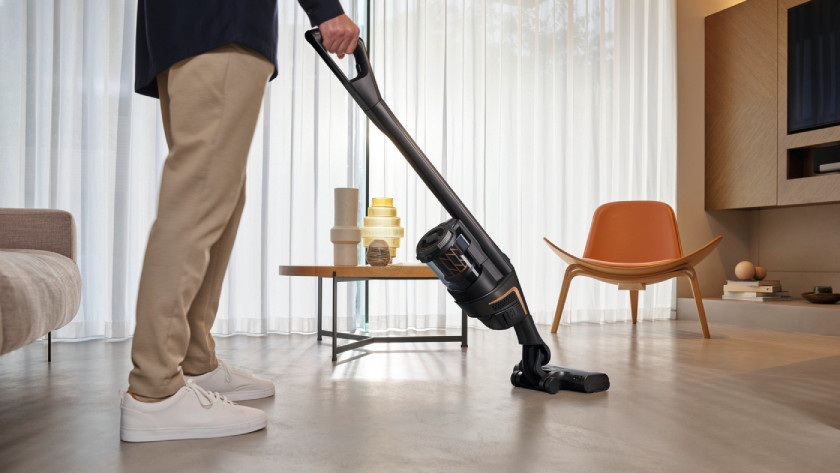 Vacuum with a Miele stick vacuum