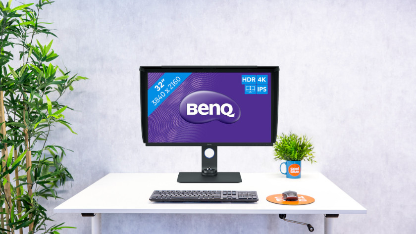 BenQ SW321C on a desk