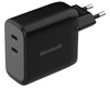 BlueBuilt 100-Watt-GaN-Ladegerät mit 2 USB-C-Ports Schwarz