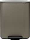 Brabantia Bo Pedal Bin 2x 30L Platinum