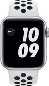 Apple Watch Nike Series 6 40mm Silber Aluminium Weißes Sportarmband