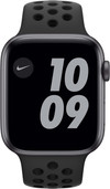 Apple Watch Nike SE 44mm Space Grau Aluminium Schwarzes Sportarmband