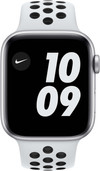 Apple Watch Nike SE 44mm Silber Aluminium Weißes Sportarmband