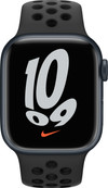 Apple Watch Nike Series 7 41 mm Mitternacht Aluminium Schwarz Sportarmband