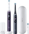 Oral-B iO 8n Purple and Black Duo Pack with Extra Brush Attachment