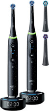 Oral-B iO 10 Schwarz und Schwarz Doppelpack + 4 Aufsteckbürsten