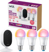 WiZ Home Monitoring Starterset - 3 Smart-Lampen + Überwachungskamera