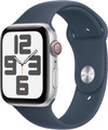 Apple Watch SE (2022) 4G 44 mm Silber Aluminium Sportarmband S/M