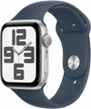 Apple Watch SE (2022) 44 mm Silber Aluminium Sportarmband S/M