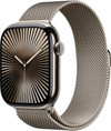 Apple Watch Series 10 4G 46mm Titanium Silver Milanese Watch Strap M/L