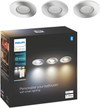 Philips Hue Adore Recessed Spot Light Bathroom White Ambiance - round- Chrome 3-pack + dimmer
