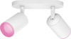 Philips Hue Fugato Mounted Spot Light White and Color - White - 2-spots