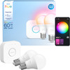 Philips Hue Essential A60 White and Color Starter Pack E27 806 lumens 2-pack + Bridge