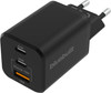 BlueBuilt Power-Delivery- und Quick-Charge-Ladegerät mit 3 USB-Anschlüssen 65 W Schwarz