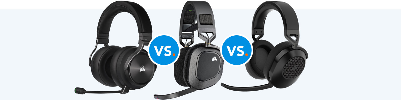 Corsair HS65 Wireless, HS80 RGB Wireless und Corsair RGB Virtuoso XT im Vergleich