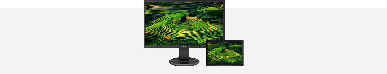 How do you connect a monitor to a tablet?