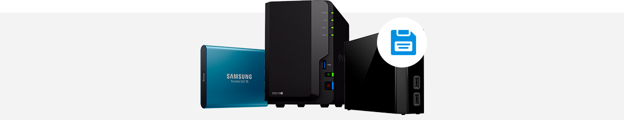 Wie wähle ich einen externen Speicher für meine Dateien aus?