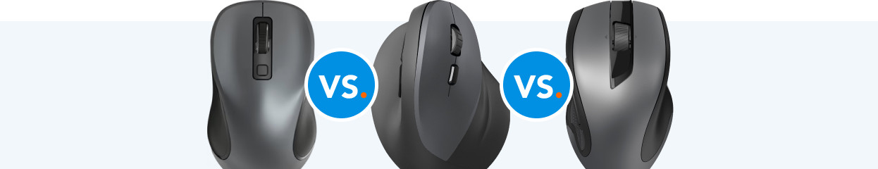 BlueBuilt CM01 vs BlueBuilt EM01 vs BlueBuilt FM01 wireless mouses