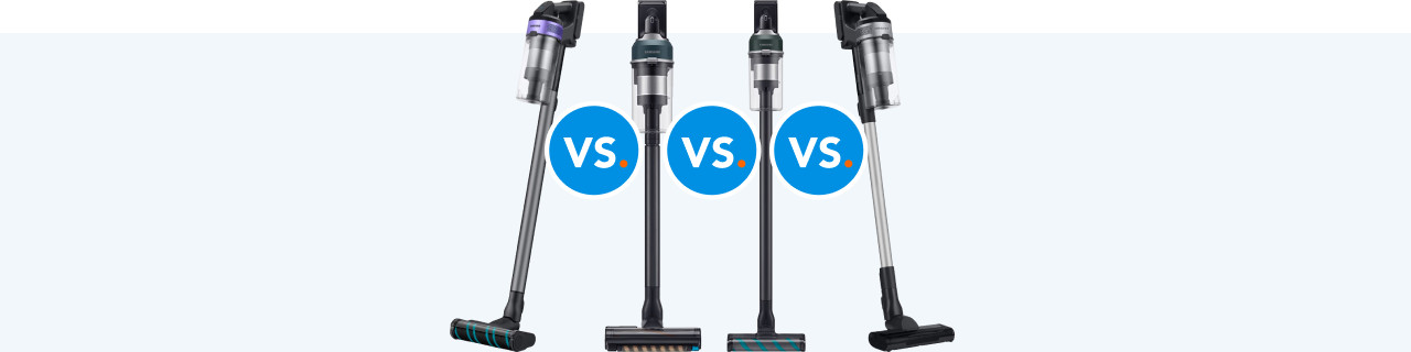 Compare the Samsung Jet 65, 75, 85, and 95 stick vacuums