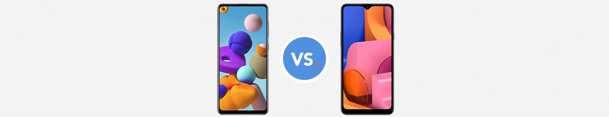 Compare the Samsung Galaxy A21s to the A20s