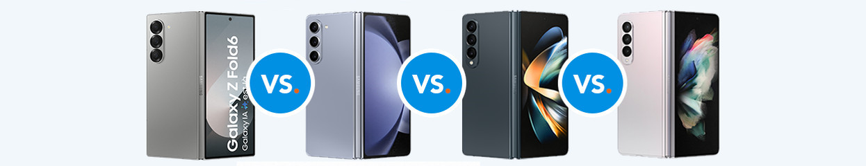 Compare the Samsung Fold 7, Fold 6, Fold 5, and Fold 4