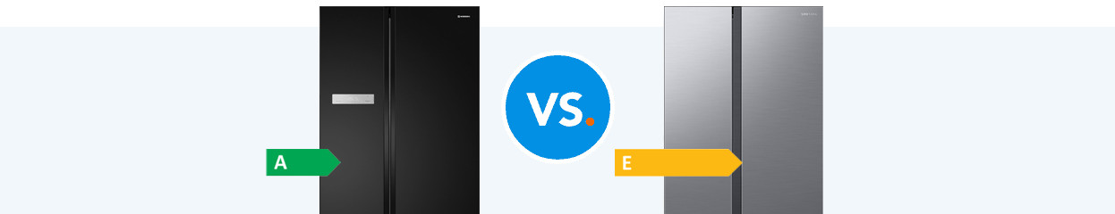 Side-by-Side-Kühlschrank: Was spart Energieeffizienzklasse A im Vergleich zu F?