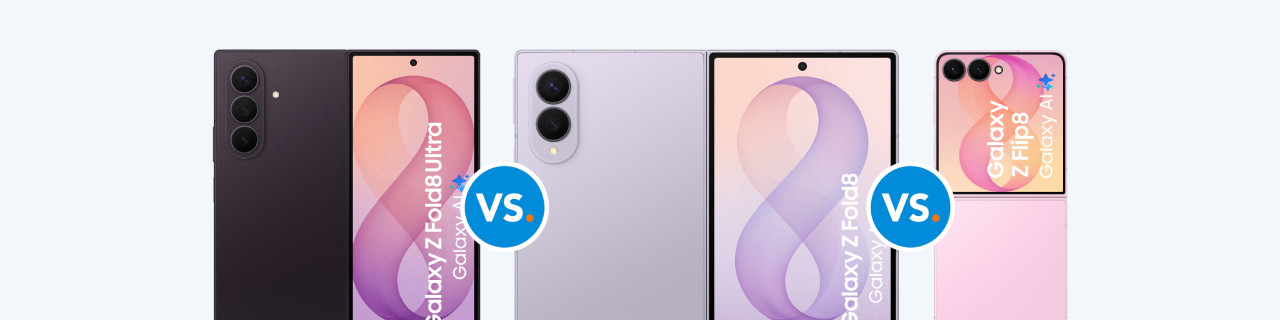 Samsung Galaxy Z Fold8 Ultra, Fold8 und Flip8 im Vergleich