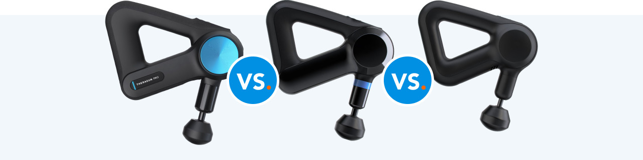 Compare the Therabody Theragun Pro Gen 5, Elite, and Prime