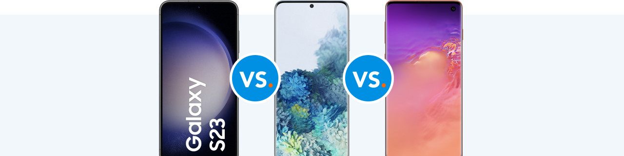 Compare the Samsung Galaxy S23 to the S20 and S10