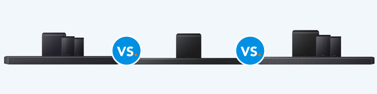 Samsung HW-Q990F, HW-Q930F und HW-QS700F im Vergleich