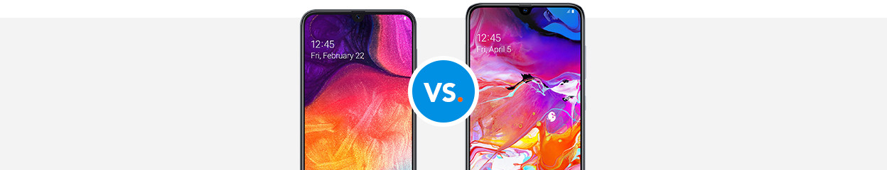 Compare the Samsung Galaxy A50 to the Samsung A70