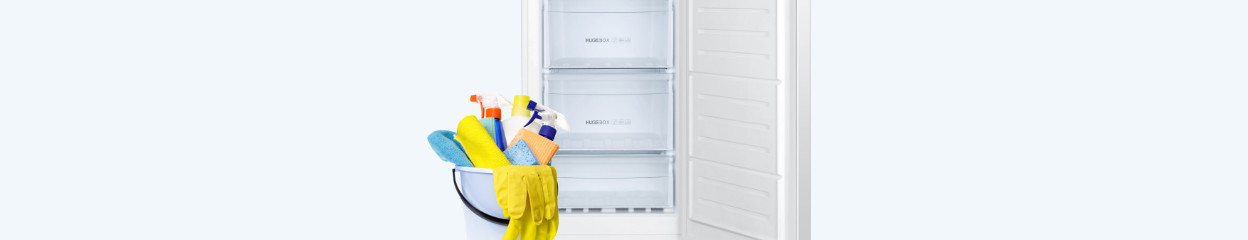 How do you clean a freezer?