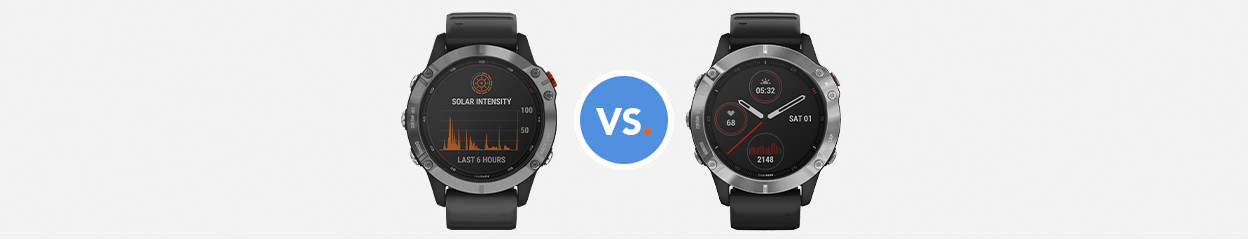 Garmin Fenix 6 Solar und Garmin Fenix 6 im Vergleich